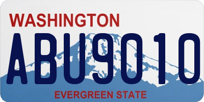 WA license plate ABU9010