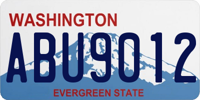WA license plate ABU9012