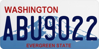 WA license plate ABU9022