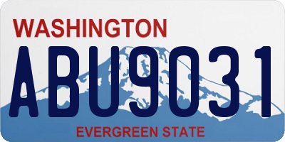 WA license plate ABU9031