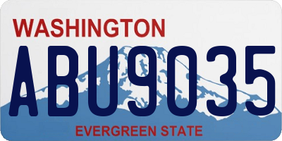 WA license plate ABU9035