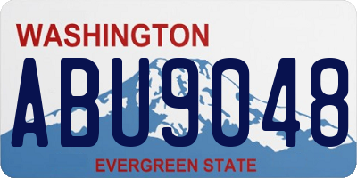 WA license plate ABU9048