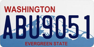 WA license plate ABU9051