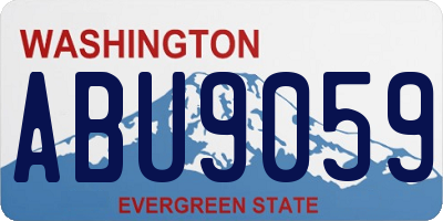 WA license plate ABU9059