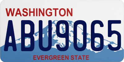 WA license plate ABU9065