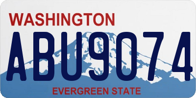 WA license plate ABU9074