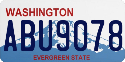 WA license plate ABU9078
