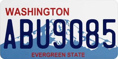 WA license plate ABU9085