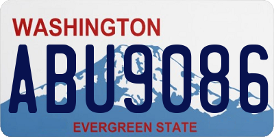 WA license plate ABU9086