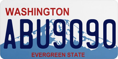 WA license plate ABU9090