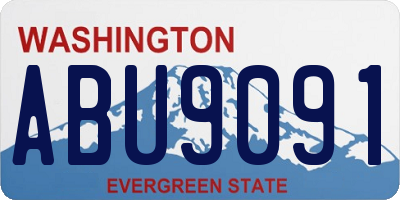 WA license plate ABU9091