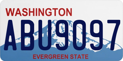 WA license plate ABU9097