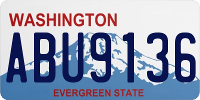 WA license plate ABU9136