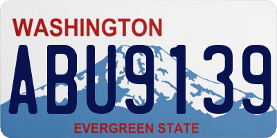 WA license plate ABU9139