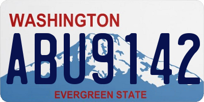 WA license plate ABU9142