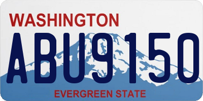 WA license plate ABU9150