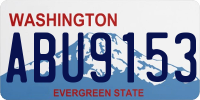 WA license plate ABU9153