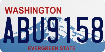WA license plate ABU9158