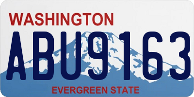WA license plate ABU9163