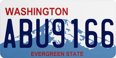 WA license plate ABU9166