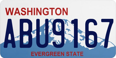 WA license plate ABU9167