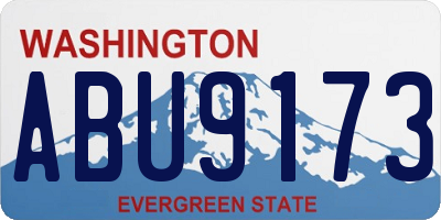 WA license plate ABU9173