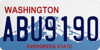 WA license plate ABU9190
