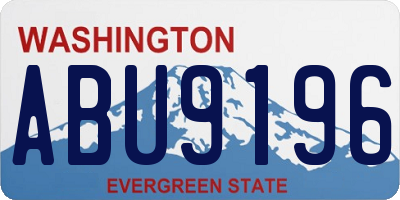 WA license plate ABU9196