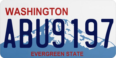WA license plate ABU9197