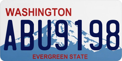 WA license plate ABU9198