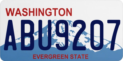 WA license plate ABU9207