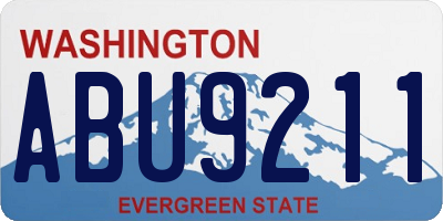 WA license plate ABU9211