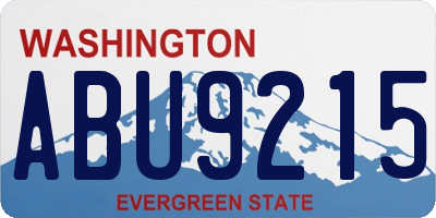 WA license plate ABU9215