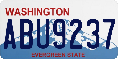 WA license plate ABU9237