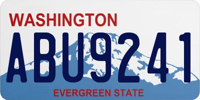 WA license plate ABU9241