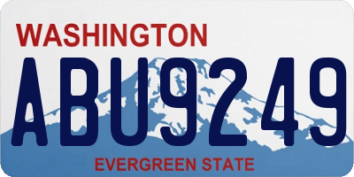 WA license plate ABU9249