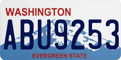 WA license plate ABU9253