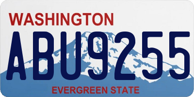 WA license plate ABU9255