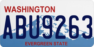 WA license plate ABU9263