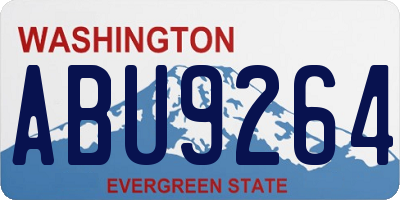 WA license plate ABU9264
