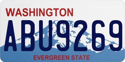 WA license plate ABU9269
