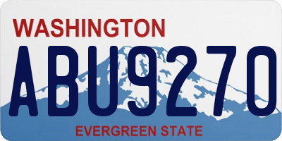 WA license plate ABU9270