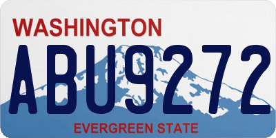 WA license plate ABU9272