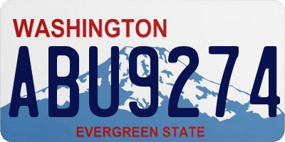 WA license plate ABU9274