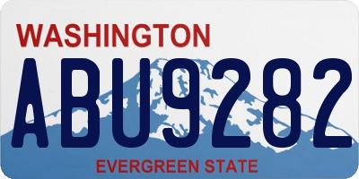 WA license plate ABU9282