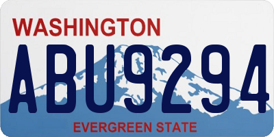 WA license plate ABU9294