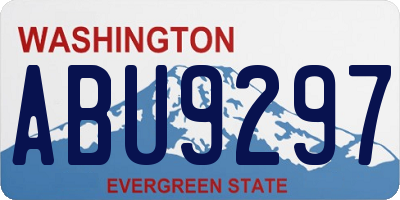WA license plate ABU9297