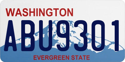 WA license plate ABU9301