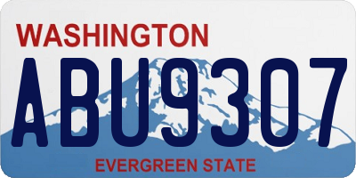 WA license plate ABU9307