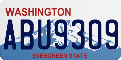 WA license plate ABU9309